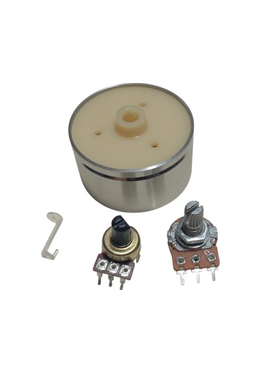 6 Adet Alüminyum Ses Kontrol Pot Başlığı 44x24mm Gümüş 6mm D Tip Ve Tırtıl Mile Uygun