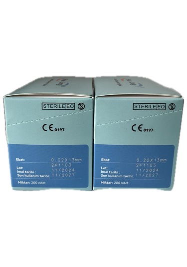 Akupunktur İğnesi Kuru İğne 0.22x13 Mm 200lük Paket 2 Kutu