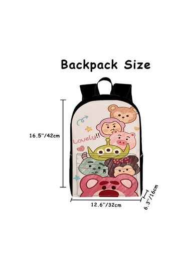 Trendooze Ve Siyah Siyah Sırt Seyahat, Organizasyon Kılıfı Kawaii Karikatür, İş, İçin Gençler Dizüstü Çoklu Çantası, Bölmeleri, Bilgisayar Abd27 15.6 Ni Siyah