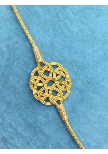 Altın Kaplama Gümüş Trabzon Kazaziye Bileklik