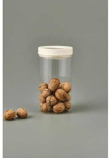 Lengo 1600 Ml Mühürlü Vakumlu Borosilikat Cam Erzak Saklama Kavanozu Şeffaf Beyaz