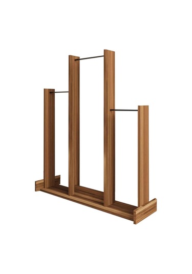 Decormet Salvitor 3lü Elbise Askısı Ceviz Çok Renkli