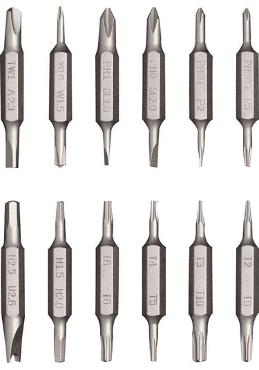 Pazly 24'lü Cep Boy Çok Amaçlı Vidalama Seti - Manyetik Tornavida Takımı Telefon, Saat, Gözlük Tamiri İçin