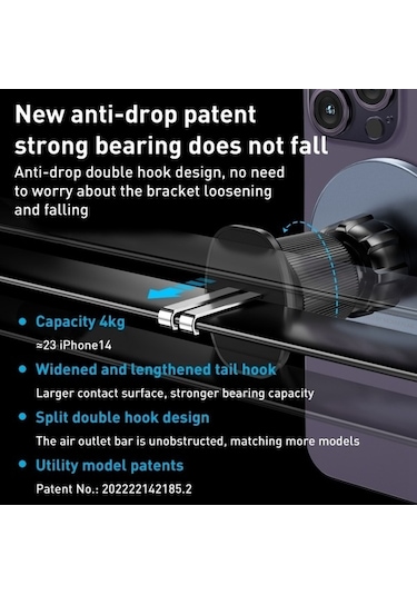 Wondernest Momax Move Evrensel Şeffaf Manyetik Araç Tutucu Hava Çıkışlı Siyah Siyah