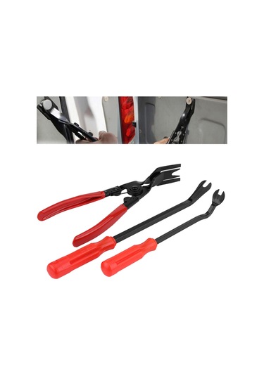 Konesam 3'lü Otomobil Panelleri Ve Klamplerini Çıkarma Aleti Seti - Hızlı Ve Güvenli Kaldırma, Dayanıklı Metal Yapı