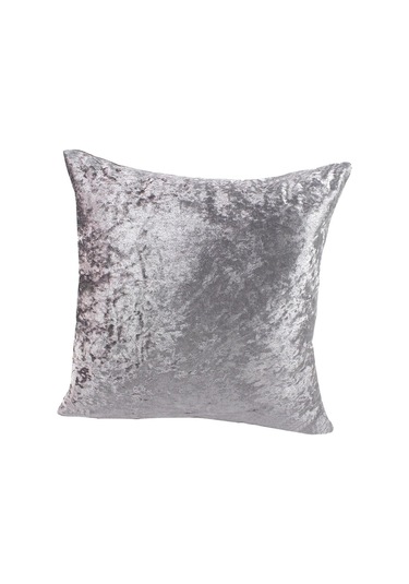 Suntek 60x60cm Kare Kısa Peluş Kadife Atmak Gümüş-grisi