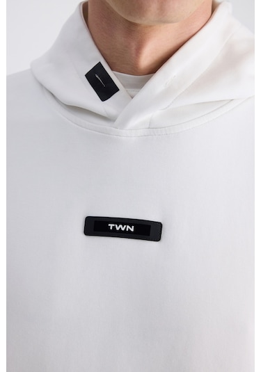 Twn Slim Fit Ekru Düz Örgü Pamuklu Sweatshirt 5ece247020042 Çok Renkli