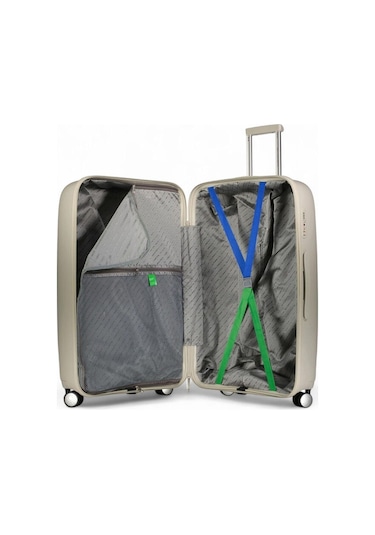 Benetton 70 Cm Bej Unisex Büyük Boy Valiz 14bnt1000-01 Bej