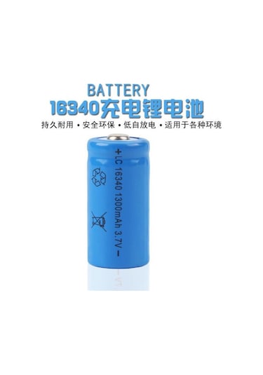 16340 Cr123A 1300Mah 3.7V Li On Şarjlı Pil 500 800 Cycle