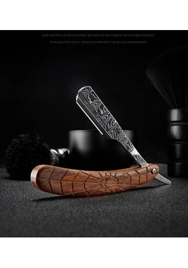 1 Adet Manuel Sekoya Kolu Tıraş Erkek Jilet Yüksek Kalite Profesyonel Kuaför Decorative Pattern