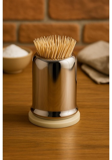 Paslanmaz Çelik Büyük Boy Kürdanlık 8 Cm Metal