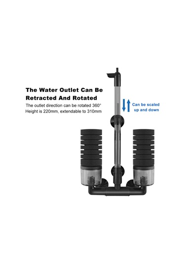 Yifomall Akvaryum Hava Motorlu Filtre Su Perisi Küçük Akvaryumlar İçin Minyatür Su Emici Pompa İle Avrupa Standartı Yu-229a
