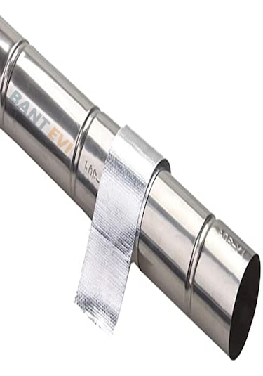 Yüksek Isıya Dayanıklı Alüminyum Bant Cam Elyaf Takviyeli Isı Kalkanı 10 Cm X 5 M