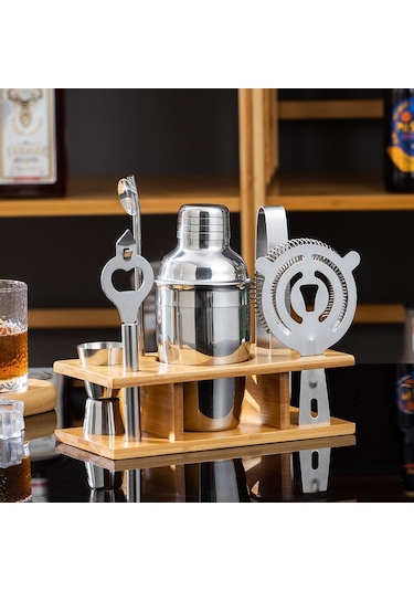 Sones By-7 7'si 1 Arada Paslanmaz Çelik Barmen Seti Barmenlik Aletleri, Özellikler: 350ml