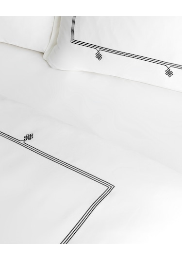 Madame Coco Lilas King Size Nakışlı Nevresim Takımı - Saten Nt0000000113kıng Sıze-antrasit Antrasit