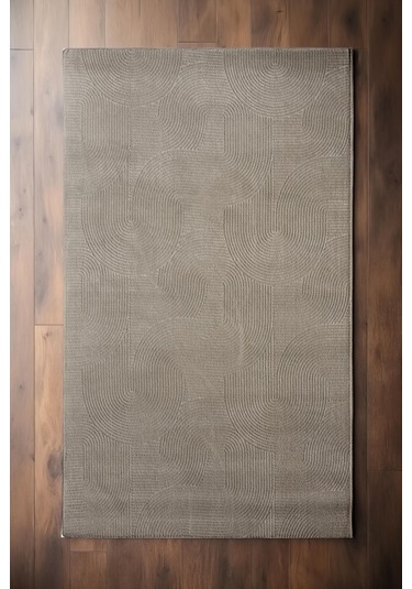 Rölyef Halı Yolluk Antrasit Renk Kaymaz Taban Makinada Yıkanabilir Salon, Mutfak, Koridor, Balkon, Çocuk Odası Halısı Vizon