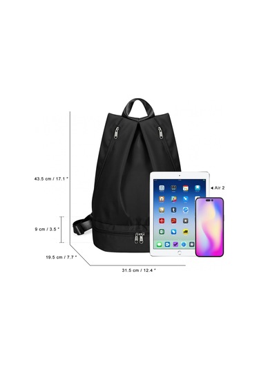 Siyah Ayakkabı Bölmeli Ve Islak Cepli Su Geçirmez Yüzme Sırt Çantası, Spor Ve Seyahat Sırt Çantası Küçük Spor Çantası Diğer