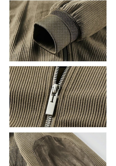 Erkek Kışlık İş Kıyafeti Bol Üst Kalın Ceket Kahverengi