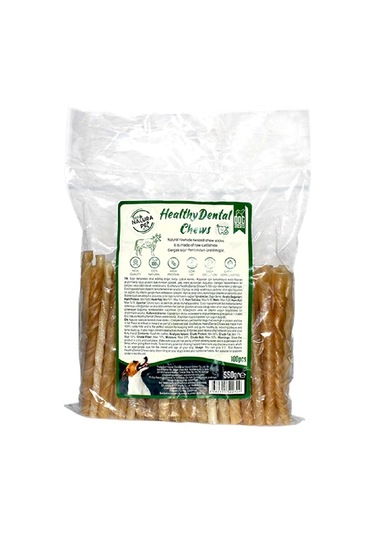 Eco Natura Dental Burgu Kemik 13 Cm 100 Lü 550 Gr Köpek Diş Kaşıma Çubuğu