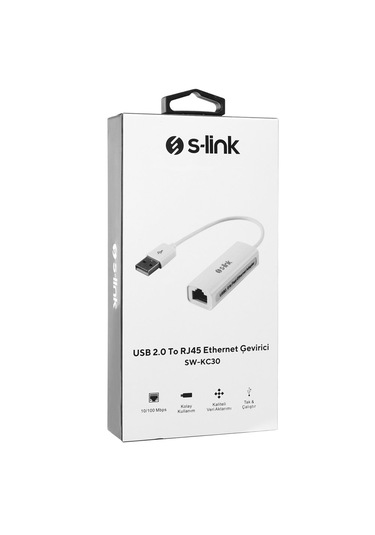 S-link Sw-kc30 Usb 2.0 To Rj45 Win10 Uyumlu Ethernet Çevirici