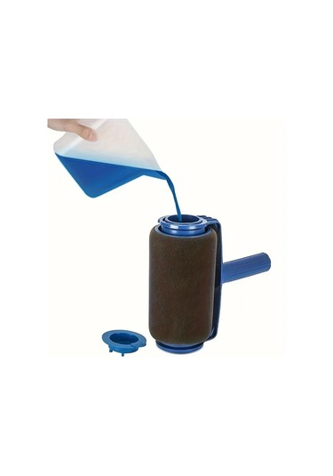 Chuangyinshop Mavi 7 İnç Teleskopik Saplı Çok Amaçlı Boya Rulolu Fırçalar: Damlama Önleyici, Kolay Temizlik