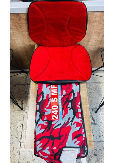 Massey Ferguson 240 Kırmızı Desen Asgari Branda Ve Düz Kırmızı Koltuk Kılıfı Takım