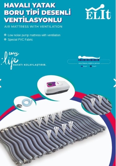 Elit Boru Tipi Desenli Ventilasyon Özellikli Havalı Yatak