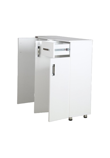 Ayakkabılık Beyaz Çok Amaç Model Parlak Beyaz Hard Suntalem Demonte 5raf 1çekmece 3kapak El Yapım Beyaz