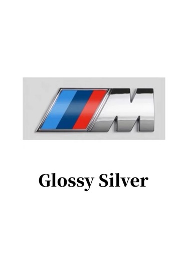 Bmw Abs M Logo Gövde Yan Rozet Gövde Arka Bagaj Dekore Çıkartma Araba Glossy Silver 4.5x1.5cm 1 Piece Set