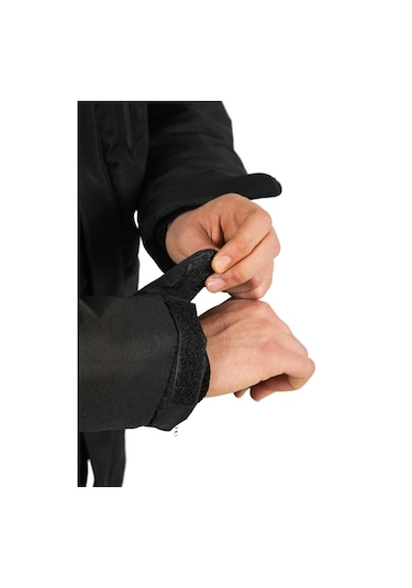 Montland Erkek Siyah Içi Polarlı Su Ve Rüzgar Geçirmez Kapüşonlu Kışlık Mont Siyah