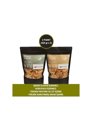 Nutaso Pecan Granola 320 G + Salty Granola 320 G