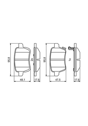 Fiat Egea Cross 1.6mjet 2021-2024 Bosch Arka Balata Wva25818