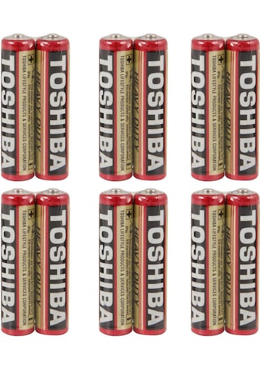 Toshiba R03KG Heavy Duty 1.5 V AAA İnce Kalem Pil 6 x 2'li