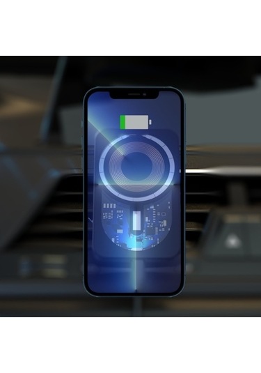 Wondernest T11 Araç Hava Firar Dağı Manyetik Kablosuz Şarj Cihazı - Hızlı Şarj Std