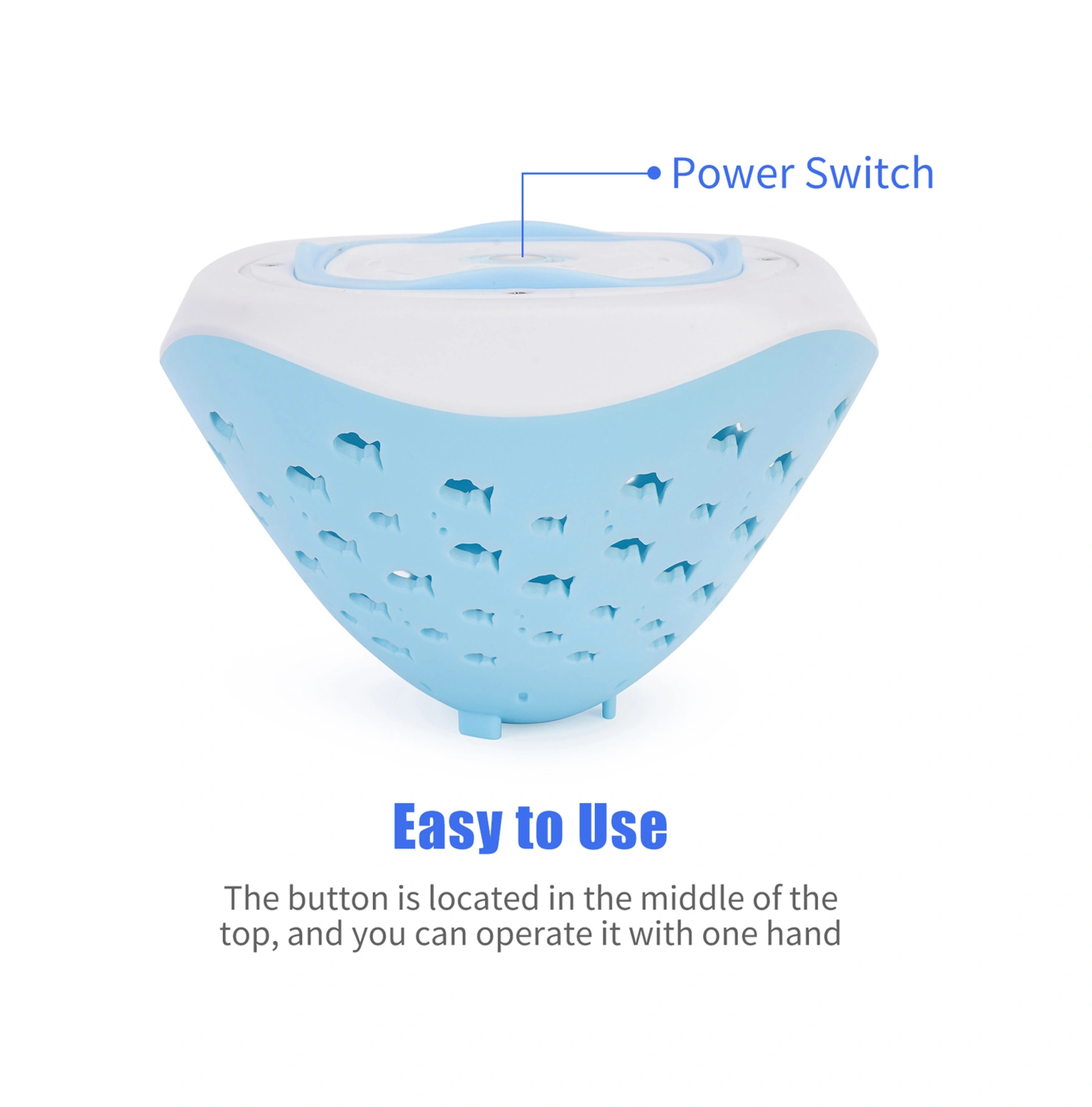Yaleker Yüzme Havuzu/akcığı İçin Yüzen Balık Desenli Led Işık - 6 Mod 4 Tek Renk Sabit + 2 Dört Renk Dinamik - Bar/parti Stüdyosu Ambiyans Aydınlatması 1 Adet Mavi