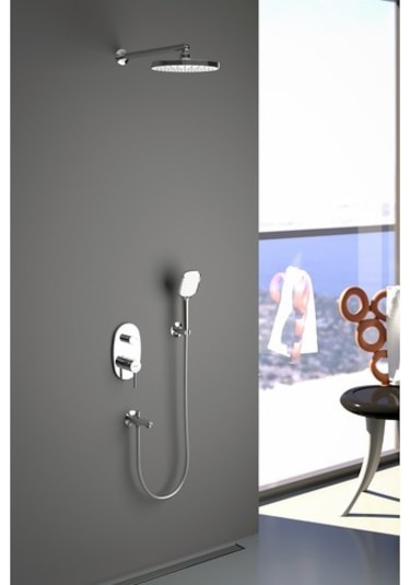 Teska Tenedos Ankastre İki Yönlü Banyo Batarya Seti Krom