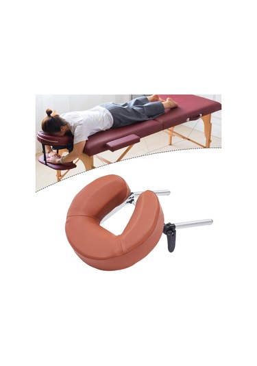 Suntek U Şeklinde Yastıklı Pu Deri Hafif Minderli Masaj Kırmızı Kahverengi