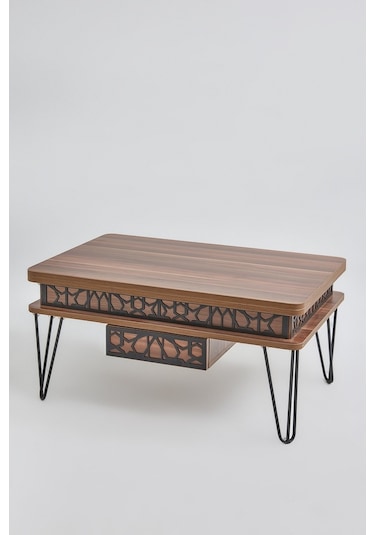 Melek 1 Model Çekemceli Akıllı Sehpa Metal Ayaklı Lüx Model Sehpa