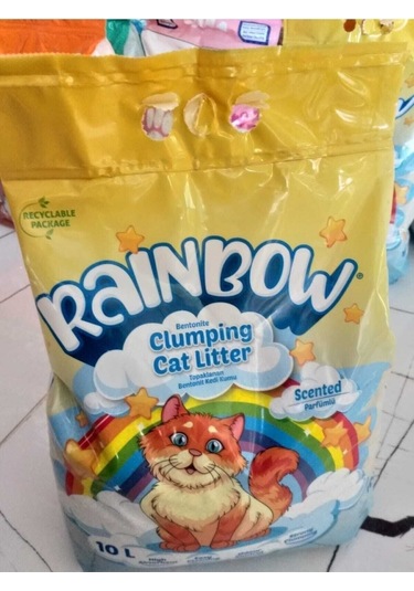 Rainbow Parfümlü Topaklanan Kedi Kumu 10 Lt