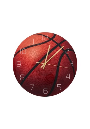 Goldenqian Basketbol Akrilik Sessiz Duvar Saati Yatak Odası Oturma Odası Alarm Doğum Günü Noel Hediyeleri Dekor Için Hediye Muvy9o ÇOk Renkli