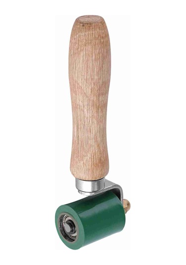 Geeksen Yeşil Silikon Pres Mili 40mm - 260 C Isı Dayanıklı, Çift Yönlü Yataklı, Ahşap Kollü - Pvc, Zırh Folyo Kaynağı Ve Filmi Preslemek İçin Diğer