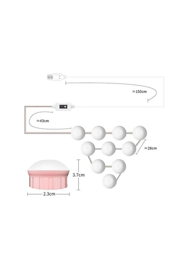 Novahub Led Makyaj Lambası Ayna Önü Güzellik Doldurma Işığı El Yüzeyi Lambası, 6 Ampul Güç Kaynağı Çok Renkli