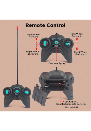 Mt66 Uzaktan Kumandalı Şarjlı Duman Atan Işıklı Jip Oyuncak Araba