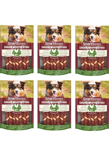 Smartbones Tavuk Sargılı Stick Mini Köpek Ödülü 9 Lu 112 Gr. X 6 Adet