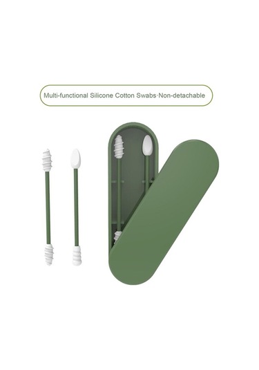 Ulzyvf Yeniden Kullanılabilir Silikon Kulak Temizleme Çubuğu - 2 Adet Gri Model Gri