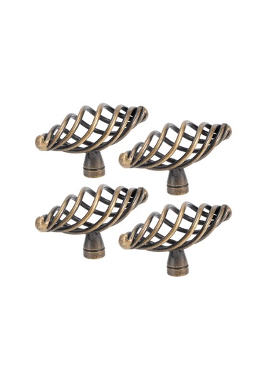 Vkemall 4 Adet Zink Alyuminyum Avrupa Stili Antik Bakır Kasa Çekmecesi Puller, Ev Ofis Mobilya Kolu, Saçma Kaliteli Dayanıklı, Kolay Kurulum Diğer