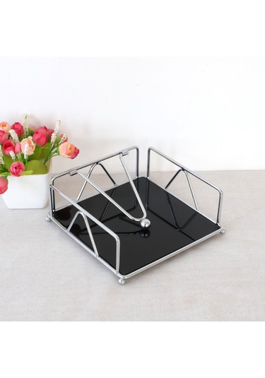 Homyl Cafe Masa Mutfak Için Peçete Depolama Organizatör Siyah Siyah