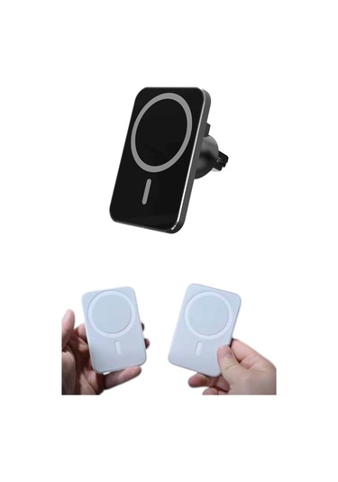 Araç Uyumlu Kablosuz 15w Taşınabilir Şarj Aleti Çift Kablo Çok Renkli