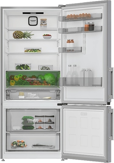 Grundig GPKND 551 I  551 L Duo No-Frost Kombi Tipi Buzdolabı Inox