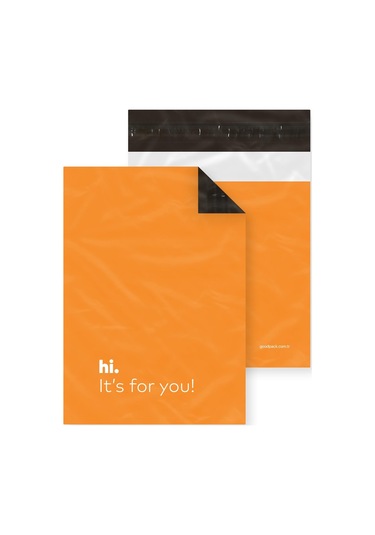 Cepsiz Turuncu Kargo Poşeti 30x37+5 Cm - 100 Adet